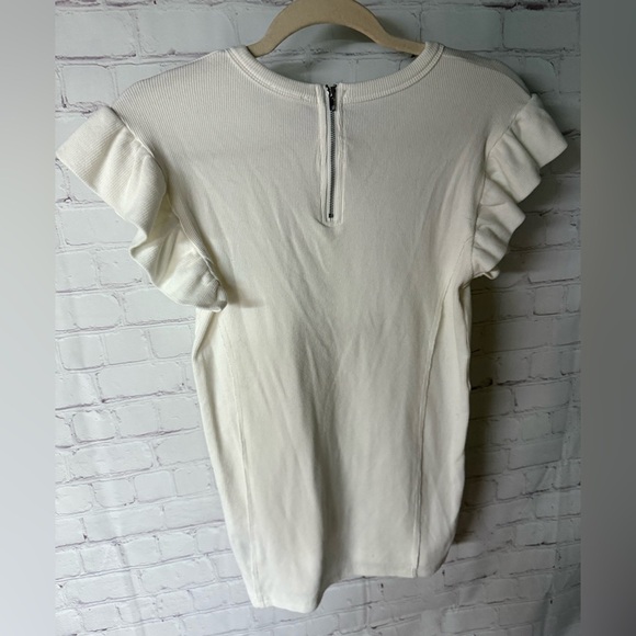 POL Women's Ivory Flutter Sleeve Blouse - Picture 2 of 4